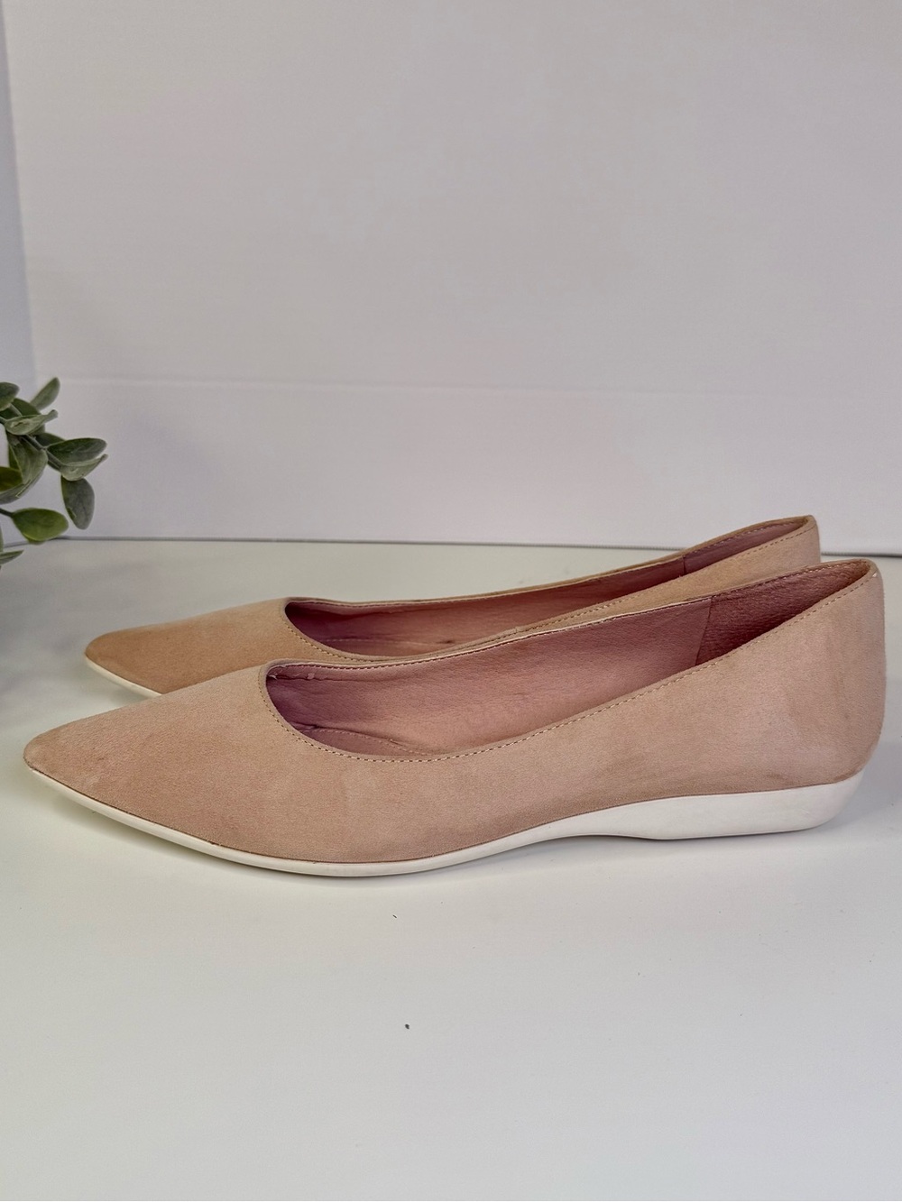 Sarto by Franco Sarto Adexie City Ballet Flats Blush Pink Suede Women's Size 10 - Picture 8 of 16